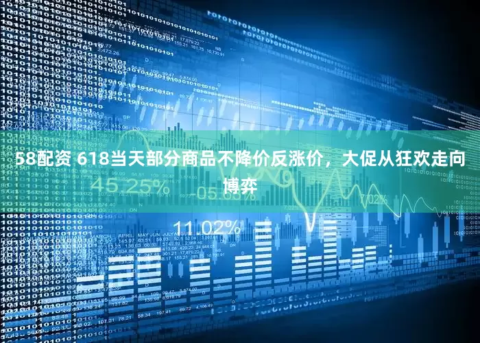 58配资 618当天部分商品不降价反涨价，大促从狂欢走向博弈
